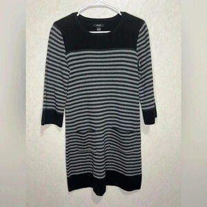 3/$28 Alfani Black Striped Mini Dress Size Small